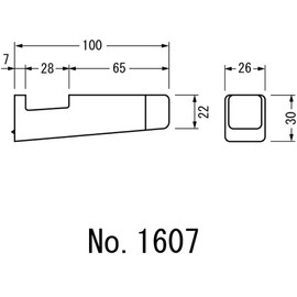 Best Hook Door per Satin Chrome # 1607 