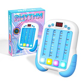 MORAINJAY Electronic Music Rhythm Game Machine, Handheld Push Pop Game with Lights Music, Quick Press Fidget Toy,Travel Puzzle Game Console, Sensory Autism Toy, irthday for Boys Girls