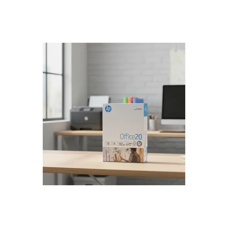 Caja De 5000 Hojas Blancas Hp tamaño carta color blanco