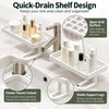 50cm Over-Faucet Sink Shelf for Bathroom Storage – No-Drill Quick-Drain
