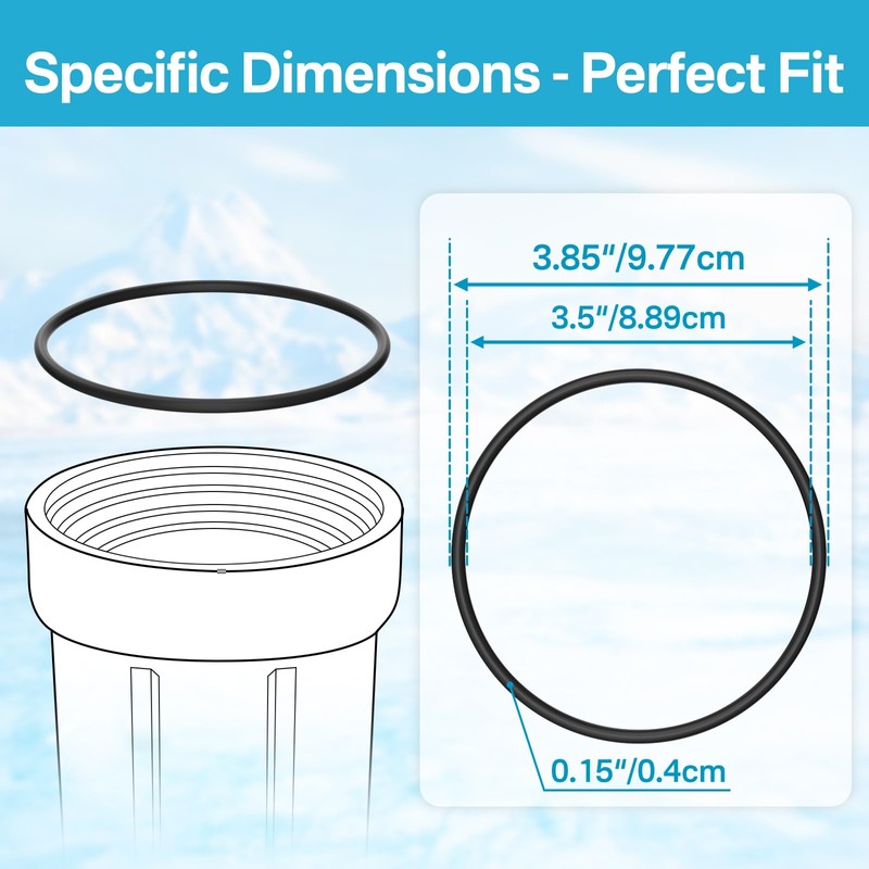 Rimous O Rings Replacement for Whirlpool WHKF-C8 Water Filter O