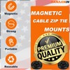 CANAANIN Magnet Zip Tie Mount Clips Magnetic Zip Ties Mount