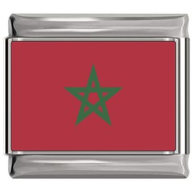 NewCharms Morocco Flag Italian Charm Bracelet Jewelry Link