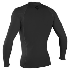 O'Neill Men's Hyperfreak 1mm Neoprene/Skins Long Sleeve Top, Black/Black, X-Large