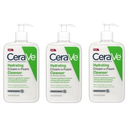 Cerave BL Cerave Hydrating Cleanser Cream-To-Foam Normal-Dry 16oz X 3 Packs