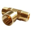 2PCS Brass Tee Pipe Fitting 1/2" NPT Male x 1/2"