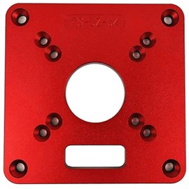 Router Table Insert Plate RT0700C, 120 * 120 * 8mm Aluminum Trimmer Ring Screw Flip Board for Woodworking
