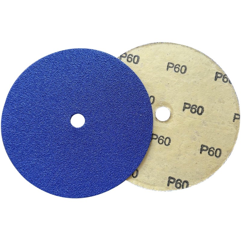 JLD 7" Sanding Disc, 60 Grit Blue Zirconia Sticky, for