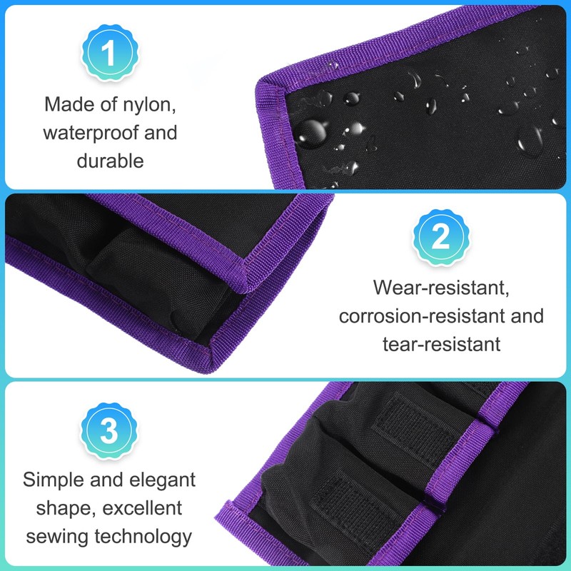 PATIKIL Camera Battery Pouch Cases, 4 Pocket Nylon DSLR Battery
