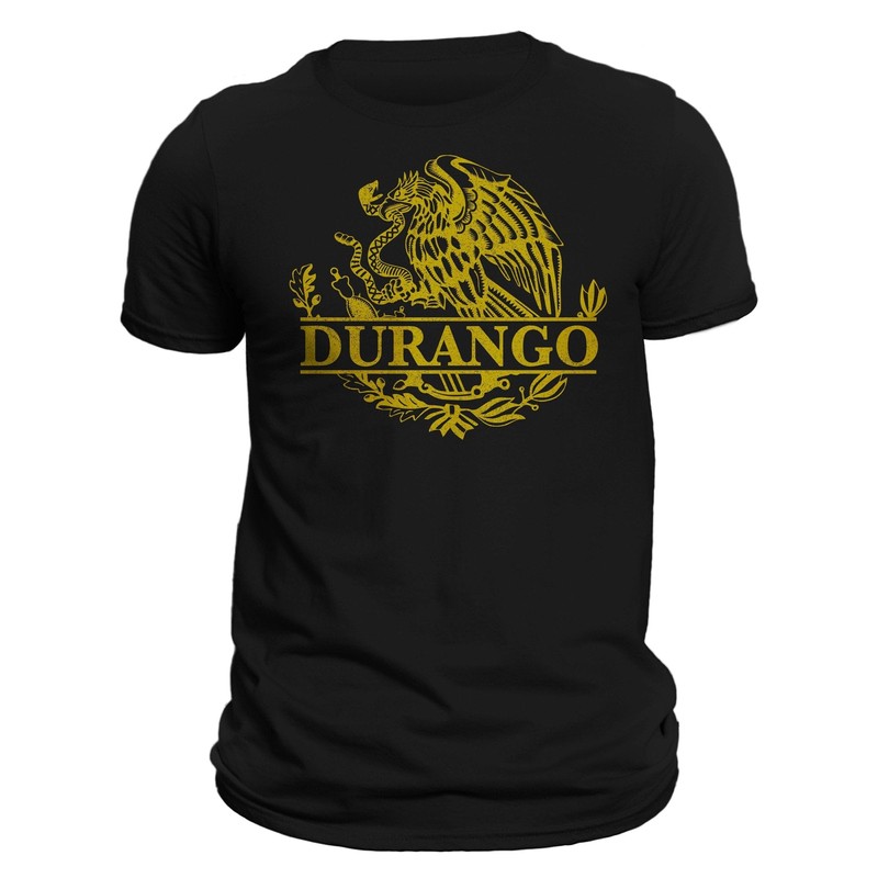 Durango Mexico Eagle Emblem Mexican T-Shirt-M/Red