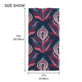 Beach Towel 31"x71" Enthnic Feather Camping Towels Microfiber Beach Towels Sand Free Quick Dry Lightweight Travel Towels for Adults Women Men Girls