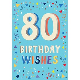 Piccadilly Greetings 80th Birthday Boy Milestone Birthday Card Age 80,Approx. 7 x 5 inches