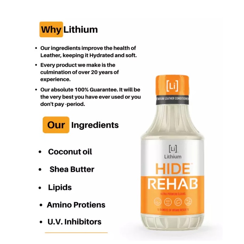 LITHIUM HIDE REHAB - LEATHER CONDITIONER