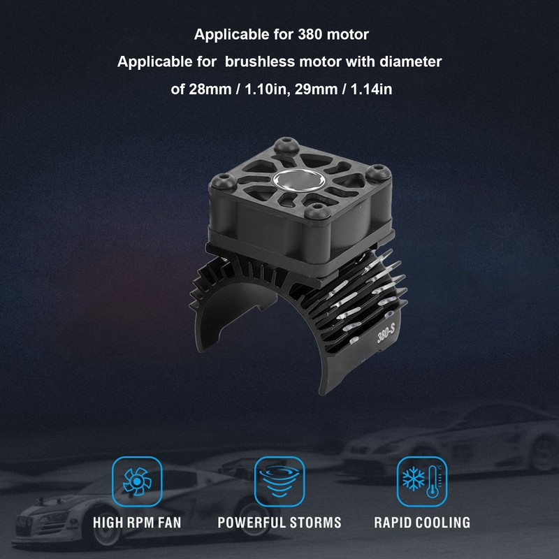 RC Motor Single Cooling Fan Heat Sink Aluminum Alloy 32000RPM