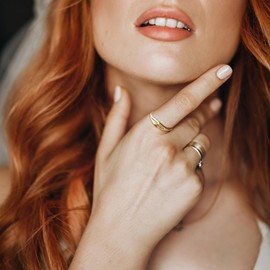 Joliernelle Gold December Birth Flower Ring Gift for Women Gold Birth Month Flower Signet Ring Thin Stacking Ring Size L 1/2