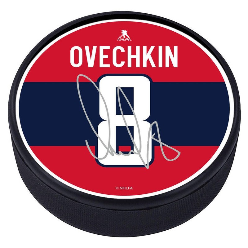 Washington Capitals A. Ovechkin Souvenir Player Puck with Replica Signature
