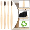 Vesici 200 Pieces Bamboo Toothbrushes Bulk Soft Bristles Toothbrushes with