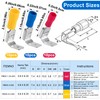 ANCIRS 30pcs Semi-Insulated Piggyback Spade Connectors, Quick Disconnect Piggyback Spade