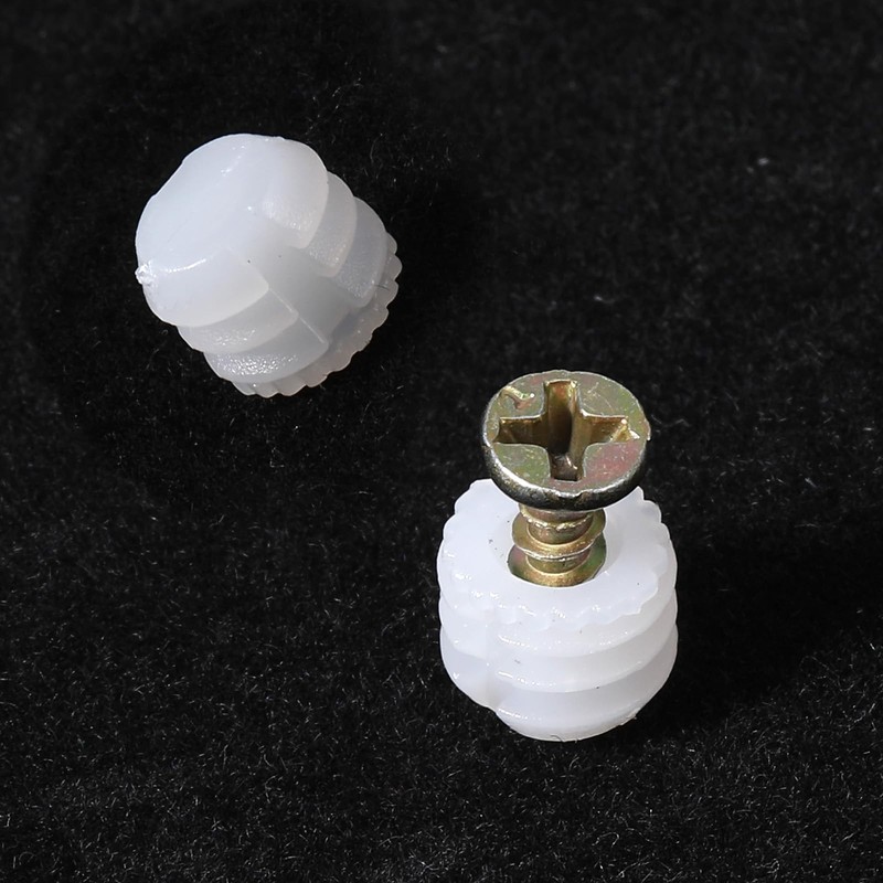 50 PCS Plastic Hinge Dowel Inserts with Screws Hinge Expansion