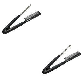 Baluue 2pcs Hair Straightening Comb Tool for Effortless Styling Professional Hairstyling Brush for All Hair Types Comfortable Grip for Home and Salon Use
