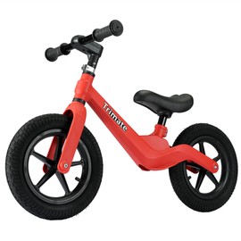 Trimate Toddler Balance Bike, Red - No Pedal Sport Bike for 3-5 Year Olds, 12" Inflated Tire, for Boys and Girls with Inseam 16" - 21"