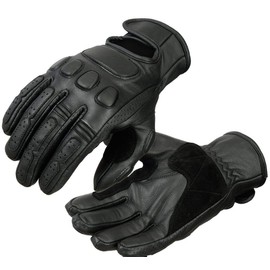 Bikers Gear Australia Premium Soft Fit Leather Classic Roadster Motorcycle Gloves, Black, Size XS
