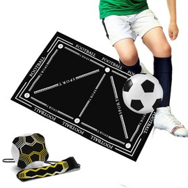 Soccer Training Mat Oversize for All Ages - No Slip Football Agility Equipment with Silent Shock Absorption 31.4 * 47.2inch Durable Practice Mat for Youth & Adults to Improve Ball Control & Footwork