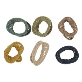 VOCOSTE Hair Elastic Hair Rope, Hair Accessory, High Elasticity, Stylish, Hair Bundle, Simplified, Work or School Commute, Everyday Use, 6 Pieces, Colorful Mesh