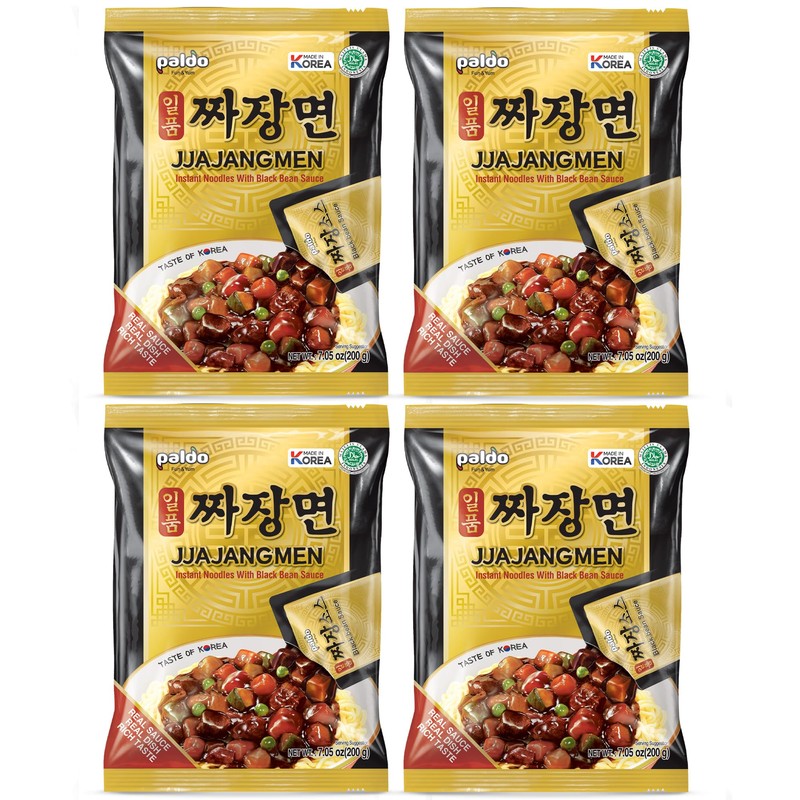 Paldo Jjajang Ramen, 7.05 Ounce (Pack of 4)
