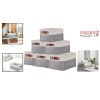 Small Storage Baskets 6 Pack Grey White Closet Organizers Foldable