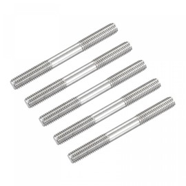 sourcing map Double Ended Stud Screws (M8 Thread 80mm Length) 5pcs, 304 Stainless Steel Dual Threaded Rod Bolts - for House Maintenance