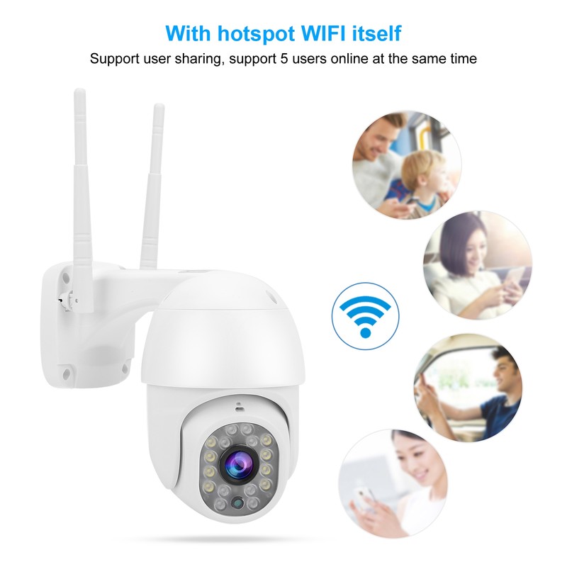 WiFi PTZ Cam 1080P Night Viewing Smart Track IP66 Waterproof