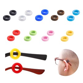 SooGree 9 Pairs Silicone Glasses Ear Grip,Eyeglasses Temple Tip Sleeve Retainer,Anti-Slip Glasses Retainers For for Kids Adult