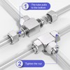 Bwintech 5 Pcs 10mm 3 Way Tee Push to Connect