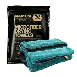 Toallas de secado de microfibra (paquete de 2) – 1400 g/m² de bucle trenzado, grande 24 x 36 pulgadas + mediano 16 x 24 pulgadas – Ultra absorbente, s