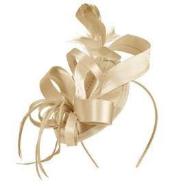 Fascinators Hats for Women Kentucky Derby Hats Tea Party Hats Flower Wedding Church Headband Hair Clip Girls Gold