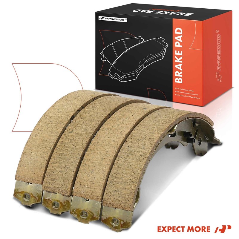 A-Premium Rear Brake Shoes Set Compatible with Toyota Yaris 2019-2020,