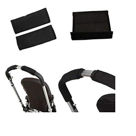 3 pc Cushion Shoulder Harness Pad Covers and Handlebar Covers Grips Slip On for BRITAX Baby Child Strollers and/or Car Seats Accessories Replacement Parts (Handlebar Grips Only)