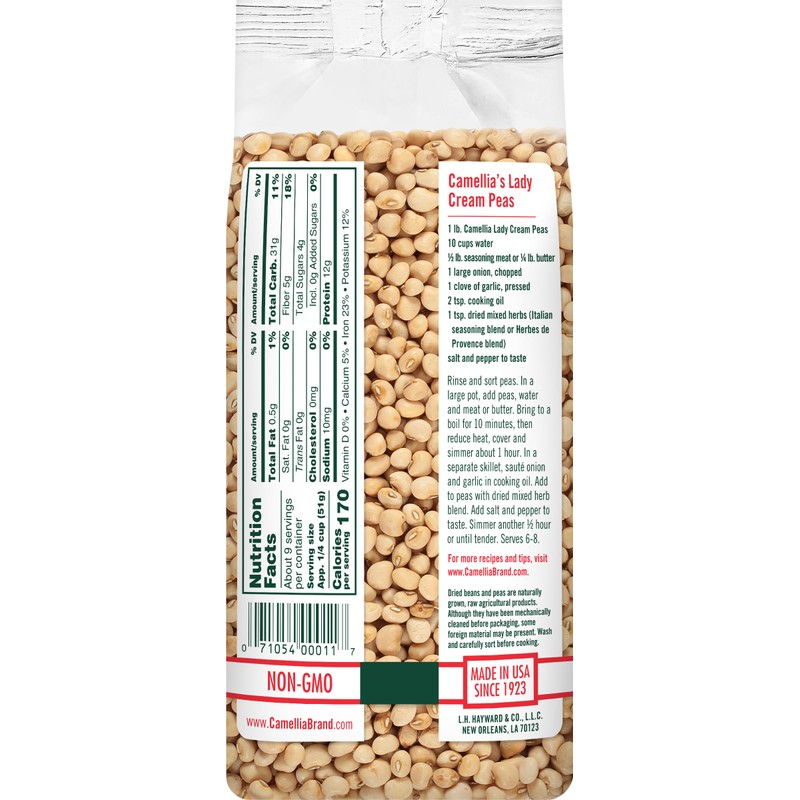 Camellia Brand Dried Lady Cream Peas – Premium Creamy Southern