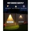 FabStyl Solar Fence Lights Outdoor Waterproof, Fence Light Solar Powered
