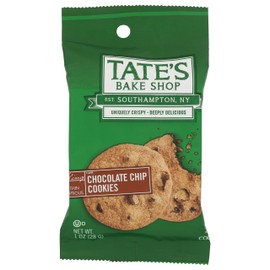 Tate's Bake Shop Chocolate Chip Cookies, Kosher, 2 Cookies, 1 Ounce (Pack of 8)