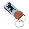 Huck Venture - Llavero de piel con costura a mano,