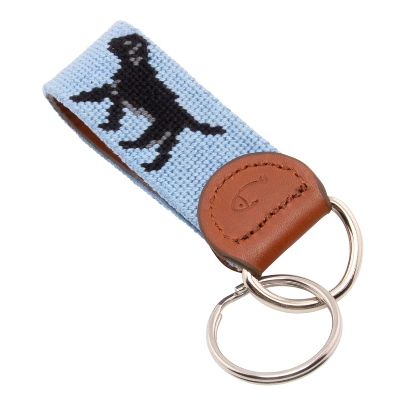 Huck Venture - Llavero de piel con costura a mano,