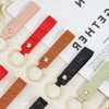 CALFOVERA 12PCS 6 Colors PU Leather Car Keychain Hand Strap