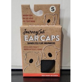 JourneyOut EarCaps Fleece Bandless Ear Warmers/Ear Muffs For Men & Women, Smoke, Size Small