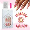 Press on Nails for Women Medium Almond Fake Nails Glossy