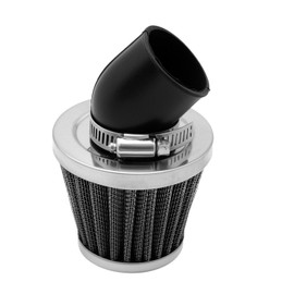 Universal Black Air Filter 34 mm 35 mm 36 mm for Motorcycle Scooter ATV Moped 45 Degree Bend Double Layer Steel Filter