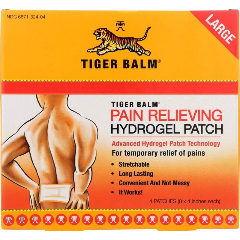Tiger Balm Pain Relieving Patch Large , 4 Count