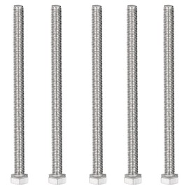 MroMax M8 - Tornillos hexagonales M8-1,25 x 120 mm UNC de cabeza hexagonal de acero inoxidable 304, 5 unidades