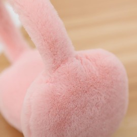 YouXiaor Winter Ear Muffs Children, Pack of 2 Ear Warmers Children's Ear Warmers Girls Winter Earmuffs Made of Soft Plush Cute Cat Ears Ear Warmers Cold Resistant Earmuffs Warm Ear Warmers, pink